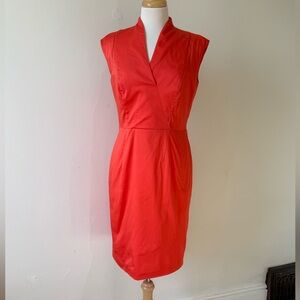 Boss Coral Cotton Sheath Dress | Hugo Boss | Classic Tailored Knee-Length